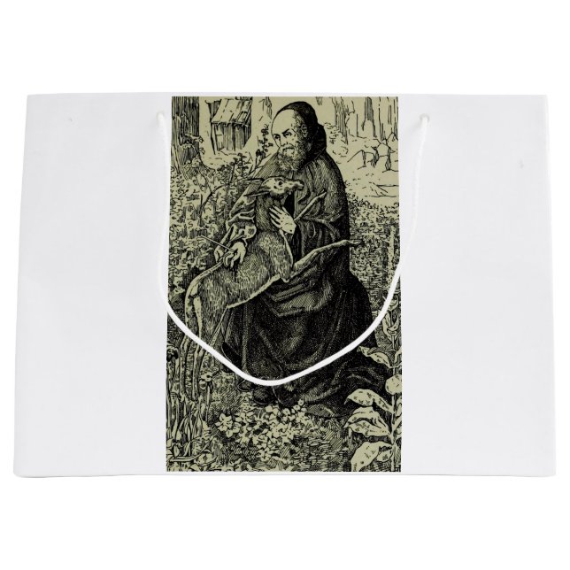 Saint Giles the Hermit Large Gift Bag (Front)