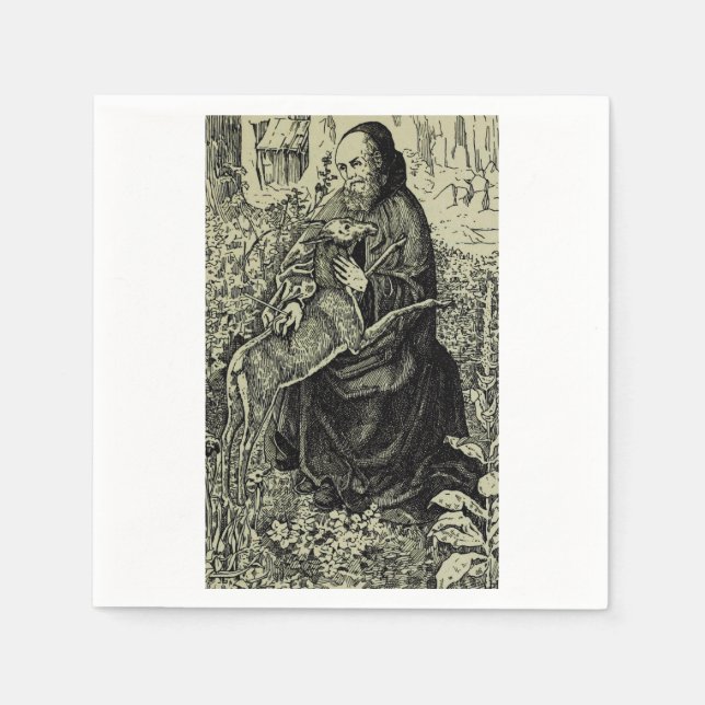 Saint Giles the Hermit Napkin (Front)