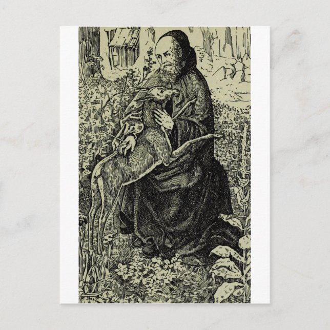 Saint Giles the Hermit Postcard (Front)