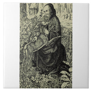 Saint Giles the Hermit Tile