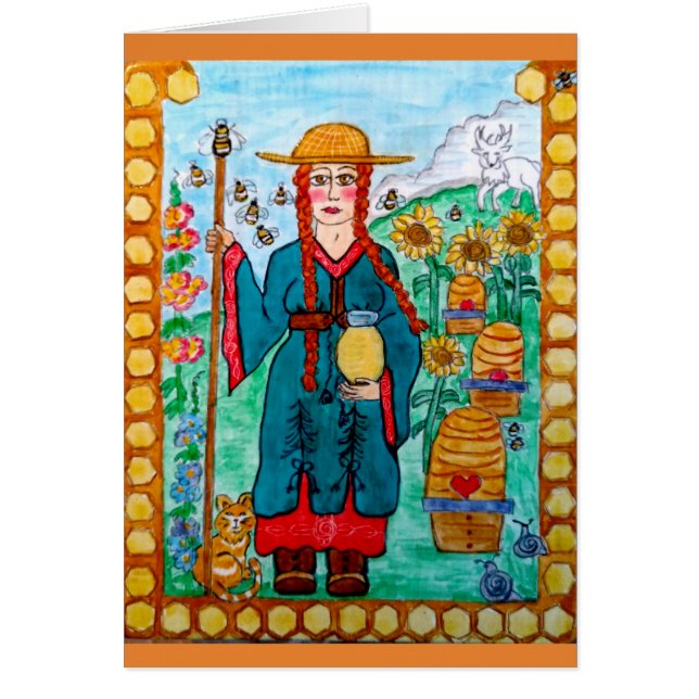 Saint Gobnait (Abigail) of Ireland - Beekeeper (Front)