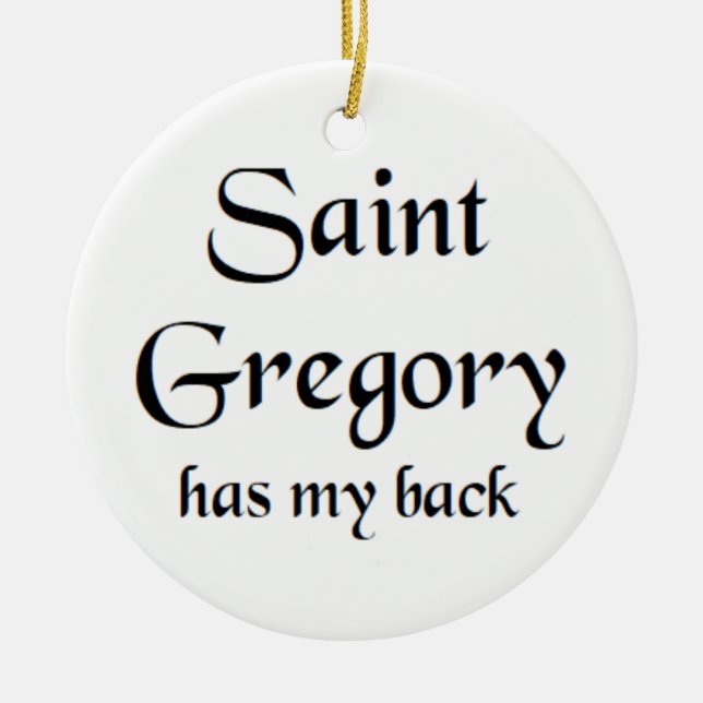 saint gregory coffee mug ceramic tree decoration (Front)