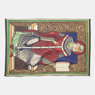 Saint Gregory the Great Doctor of the Church Tea Towel