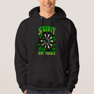 Saint Hat Tricks Darts Game Hockey Shamrock St Pat Hoodie