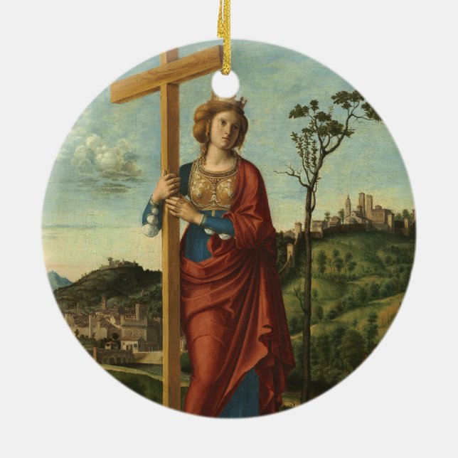 Saint Helena - Cima da Conegliano Ceramic Tree Decoration (Back)