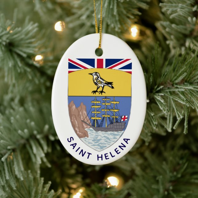 Saint Helena coat of arms Ceramic Tree Decoration (Tree)