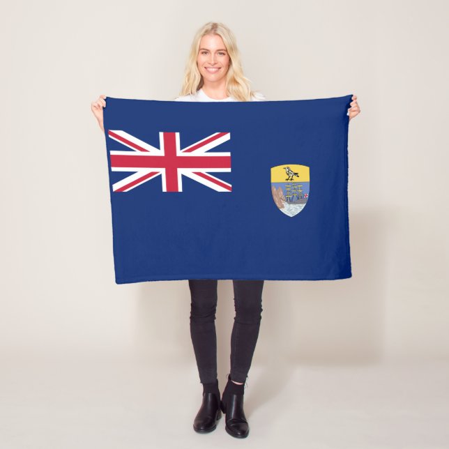 Saint Helena Flag Fleece Blanket (In Situ)