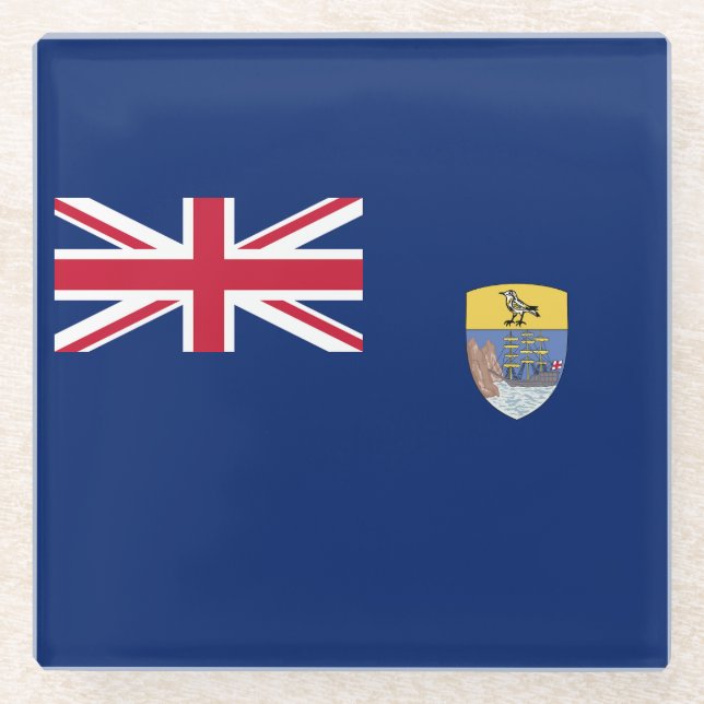 Saint Helena Flag Glass Coaster (Front)