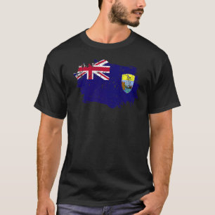 Saint Helena Flag Grunge Country Flag Saint Helena T-Shirt