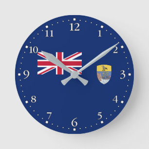 Saint Helena Flag Round Clock