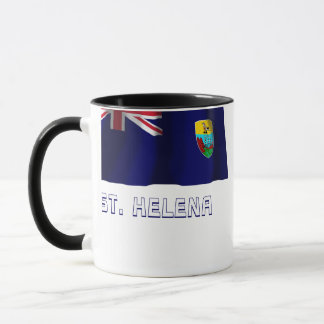Saint Helena Waving Flag with Name Mug