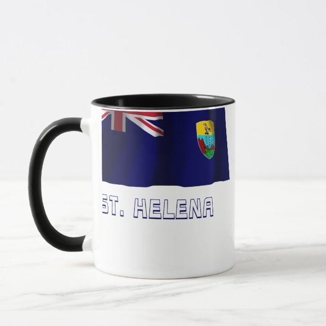 Saint Helena Waving Flag with Name Mug (Left)
