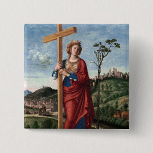 Saint Helena with the True Cross Sacred Art 15 Cm Square Badge