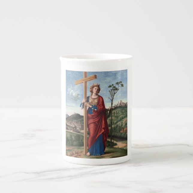 Saint Helena with the True Cross Sacred Art Bone China Mug (Front)