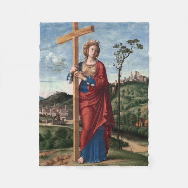 Saint Helena with the True Cross Sacred Art Fleece Blanket (Front)