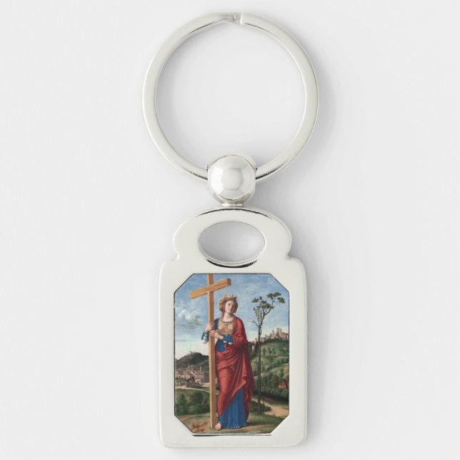 Saint Helena with the True Cross Sacred Art Key Ring (Front)