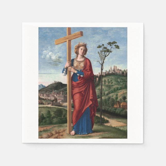 Saint Helena with the True Cross Sacred Art Napkin (Front)