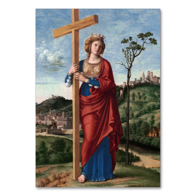 Saint Helena with the True Cross Sacred Art Table Number (Front)