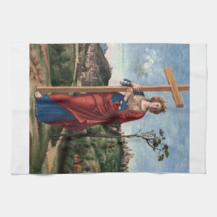 Saint Helena with the True Cross Sacred Art Tea Towel