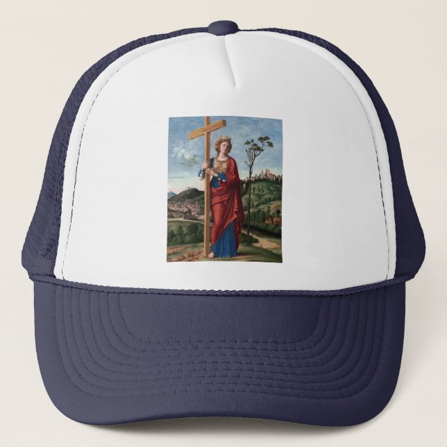 Saint Helena with the True Cross Sacred Art Trucker Hat (Front)