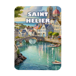 Saint Helier, jewel of Jersey, bathed by the sea Magnet
