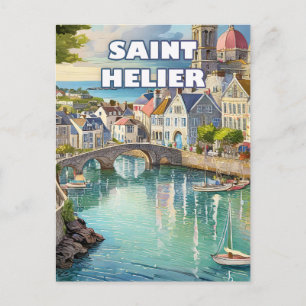 Saint Helier, jewel of Jersey, bathed by the sea Postcard