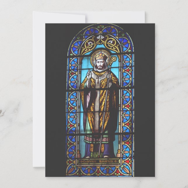 Saint Hilary of Poitiers Doctor of the Church  Holiday Card (Front)