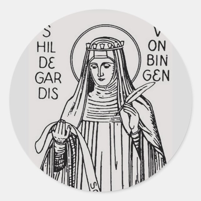 Saint Hildegard of Bingen Benedictine abbess Classic Round Sticker (Front)
