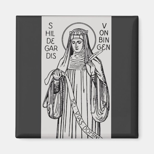 Saint Hildegard of Bingen Benedictine abbess Magnet (Front)