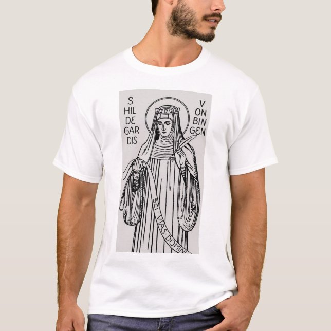 Saint Hildegard of Bingen Benedictine abbess T-Shirt (Front)
