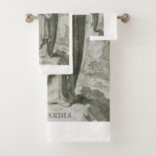 Saint Hildegard of Bingen Medieval Mystic Art Bath Towel Set