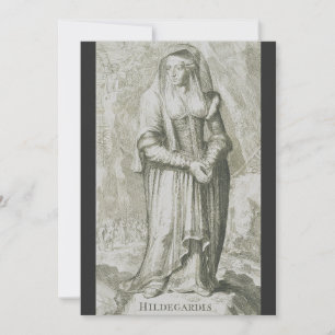 Saint Hildegard of Bingen Medieval Mystic Art Holiday Card