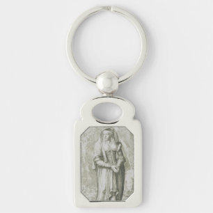 Saint Hildegard of Bingen Medieval Mystic Art Key Ring