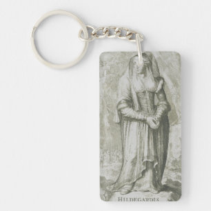 Saint Hildegard of Bingen Medieval Mystic Art Key Ring