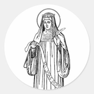 Saint Hildegard of Bingen Medieval Mystic Classic Round Sticker