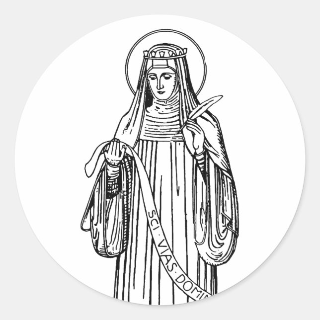 Saint Hildegard of Bingen Medieval Mystic Classic Round Sticker (Front)