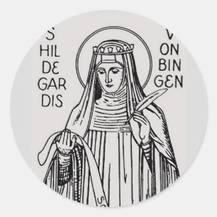Saint Hildegard of Bingen Medieval Mystic Classic Round Sticker
