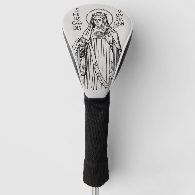 Saint Hildegard of Bingen Medieval Mystic Golf Head Cover (Front)