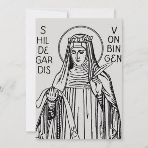 Saint Hildegard of Bingen Medieval Mystic Holiday Card