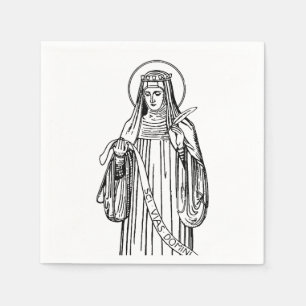 Saint Hildegard of Bingen Medieval Mystic Napkin