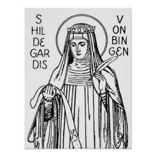 Saint Hildegard of Bingen Medieval Mystic Photo Print