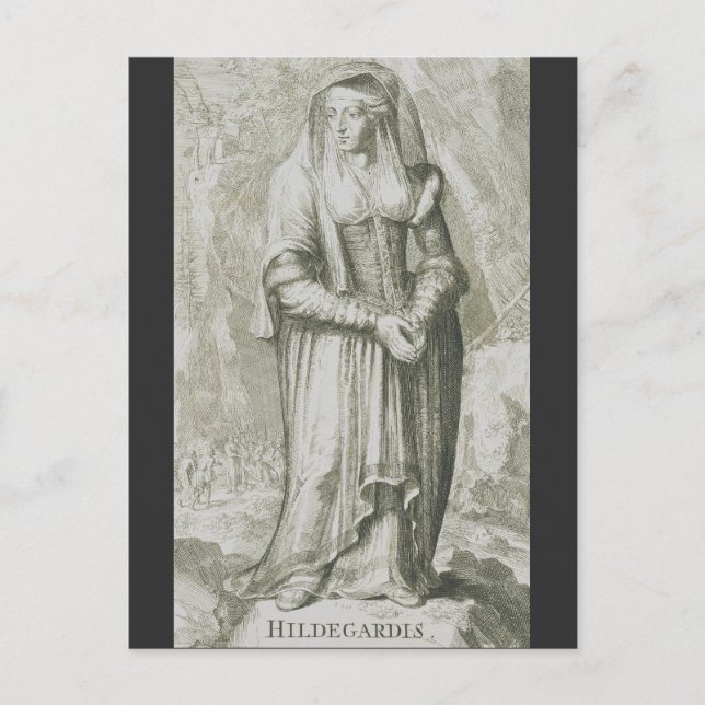 Saint Hildegard of Bingen Medieval Mystic Postcard (Front)
