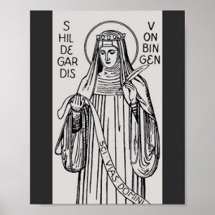 Saint Hildegard of Bingen Medieval Mystic Poster