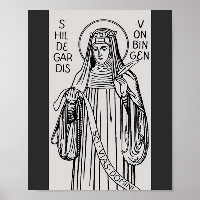 Saint Hildegard of Bingen Medieval Mystic Poster (Front)