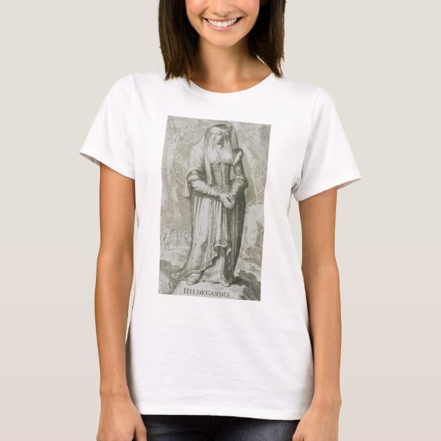 Saint Hildegard of Bingen Medieval Mystic T-Shirt (Front)
