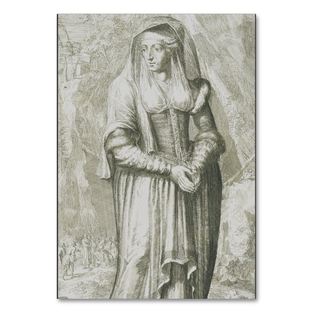 Saint Hildegard of Bingen Medieval Mystic Table Number (Front)