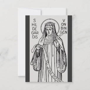 Saint Hildegard of Bingen Medieval Mystic Thank You Card