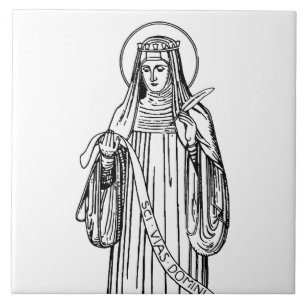 Saint Hildegard of Bingen Medieval Mystic Tile