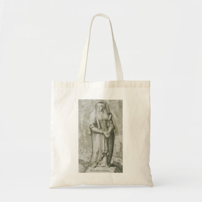 Saint Hildegard of Bingen Medieval Mystic Tote Bag (Front)