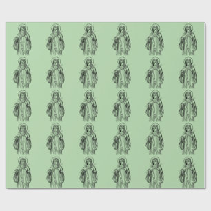 Saint Hildegard of Bingen Medieval Mystic Wrapping Paper